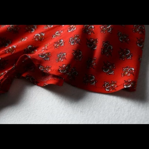 BOHEMIAN FLORAL PRINT V NECK RUFFLED TASSEL DRESS - Picture 5 of 5